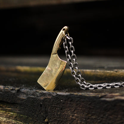 Kitchen Knife 925silver/brass Necklace Pendant, Fortune Jewelry, Sterling Silver Kitchen Knife - Craftsman made - SATANHORN