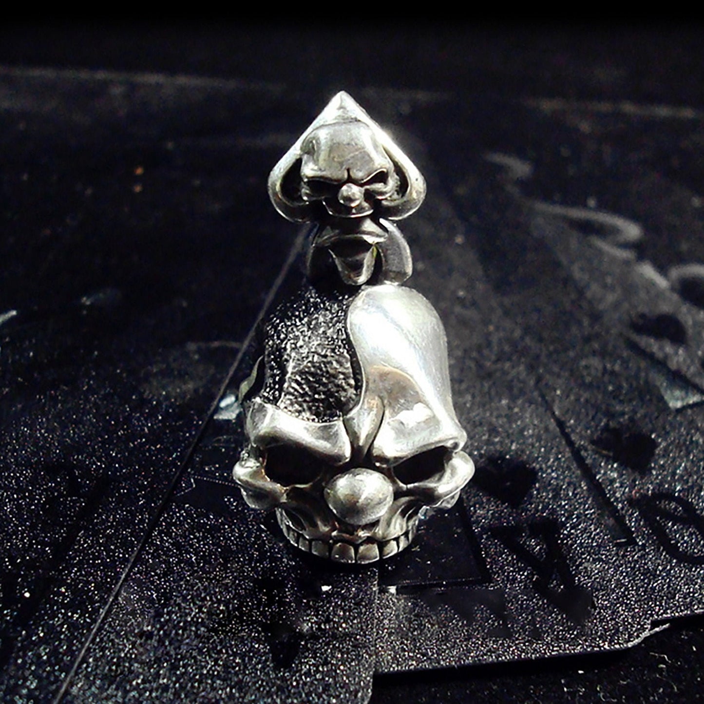 925 Sterling Silver Clown Skull Silver Pendant, Silver Skull Jewelry, Skull Pendant, Christian Jewelry, Personalized Gift - Handmade