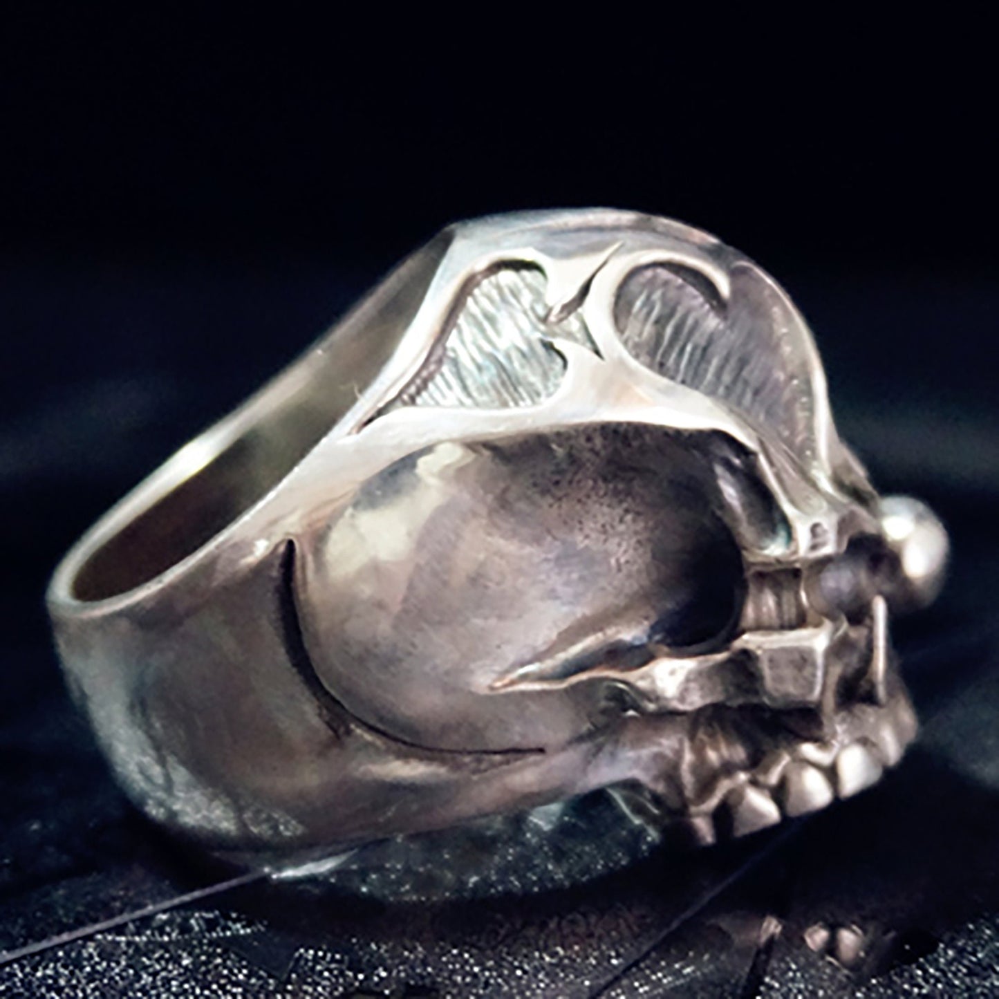 Joker Skull Ring , Clown Skull ring Jewelry,Sterling Silver skull ring,Clown ring,horror ring, halloween ring-handmade