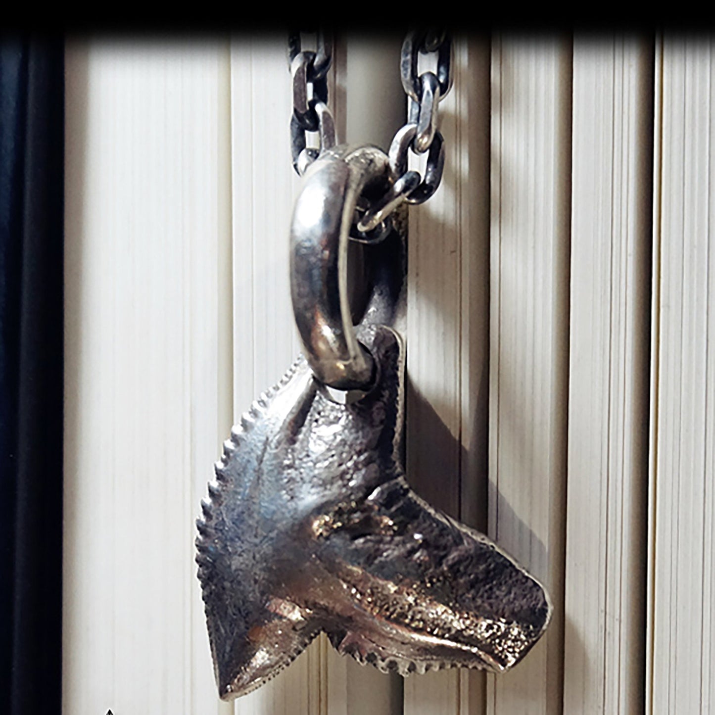 925 Sterling Silver Shark Tooth Pendant, Animal Necklaces, Nautical Jewelry, Ocean Pendants, Personalized Gifts - Handmade