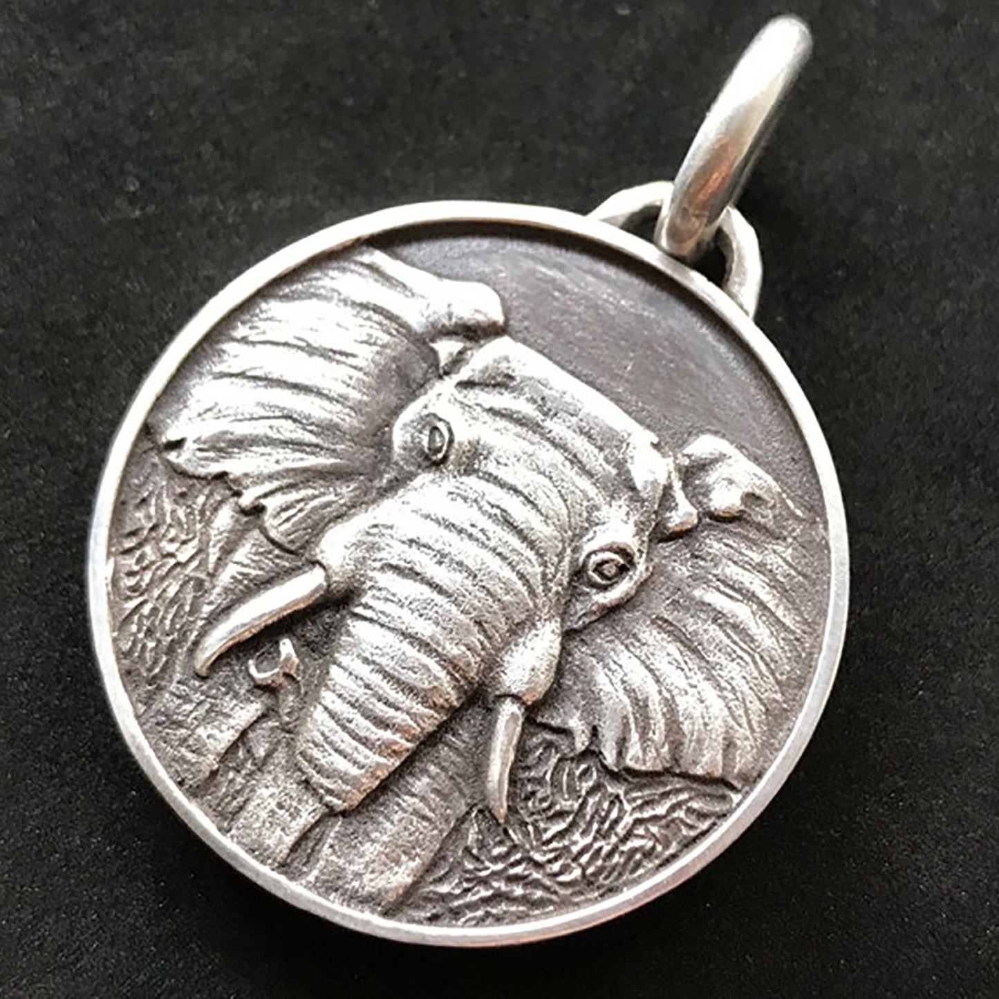 925 Sterling Silver Elephant Pendant, Elephant Necklace, African Jewelry, African Necklace, Men's Necklace - Hand Carved