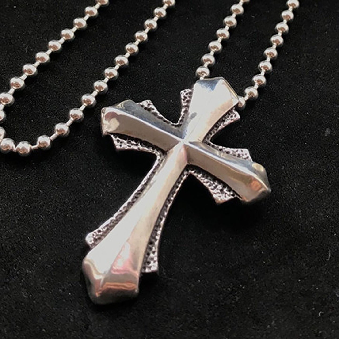 925 Sterling Silver Cross Pendant, Cross Necklace, Religious Jewelry, Catholic Jewelry, Men's Necklace, Gift for Him - Handmade