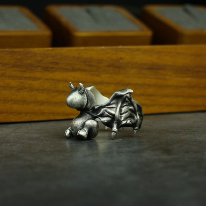 Penis demon angel 925 silver ring, evil myth male genital ring- Craftsman made - SATANHORN