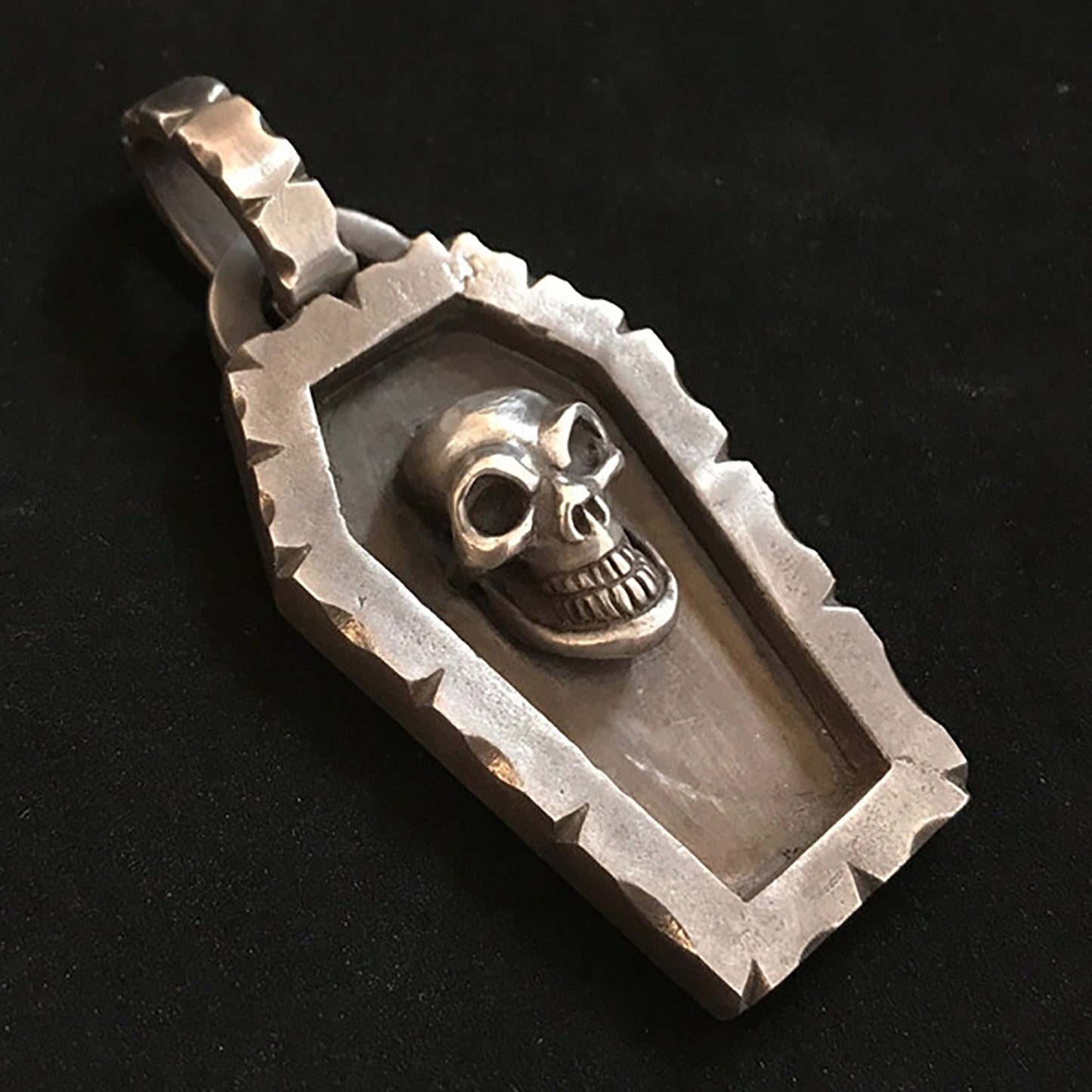 Skull Coffin Pendant,Coffin accessories,Coffin pendant,Skull pendant,skull jewelry,Death jewelry,gift for him