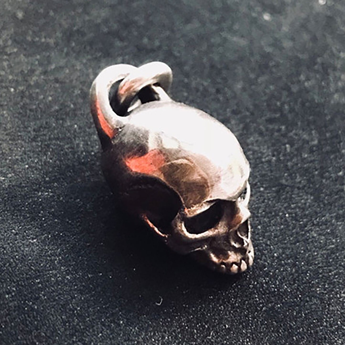 925 sterling silver skull pendant, skull necklace, skull pendant, vintage pendant, bohemian pendant