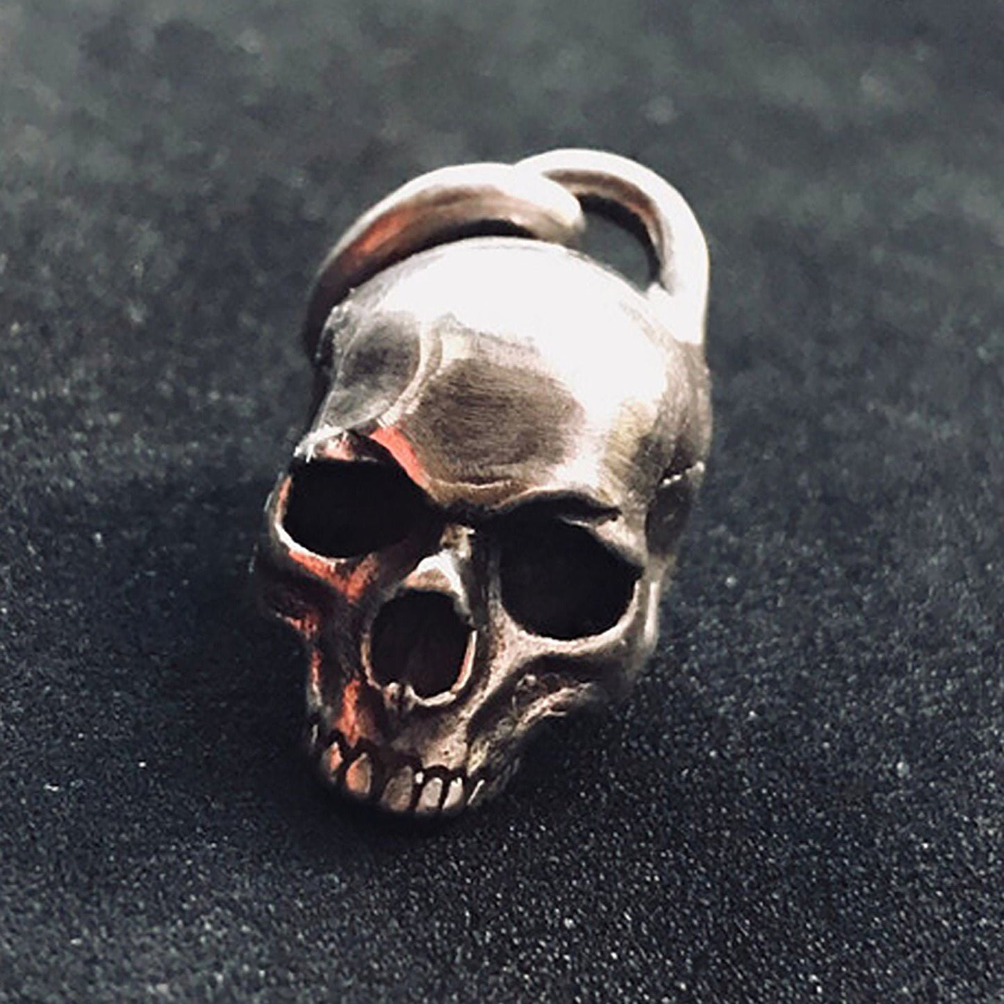 925 sterling silver skull pendant, skull necklace, skull pendant, vintage pendant, bohemian pendant