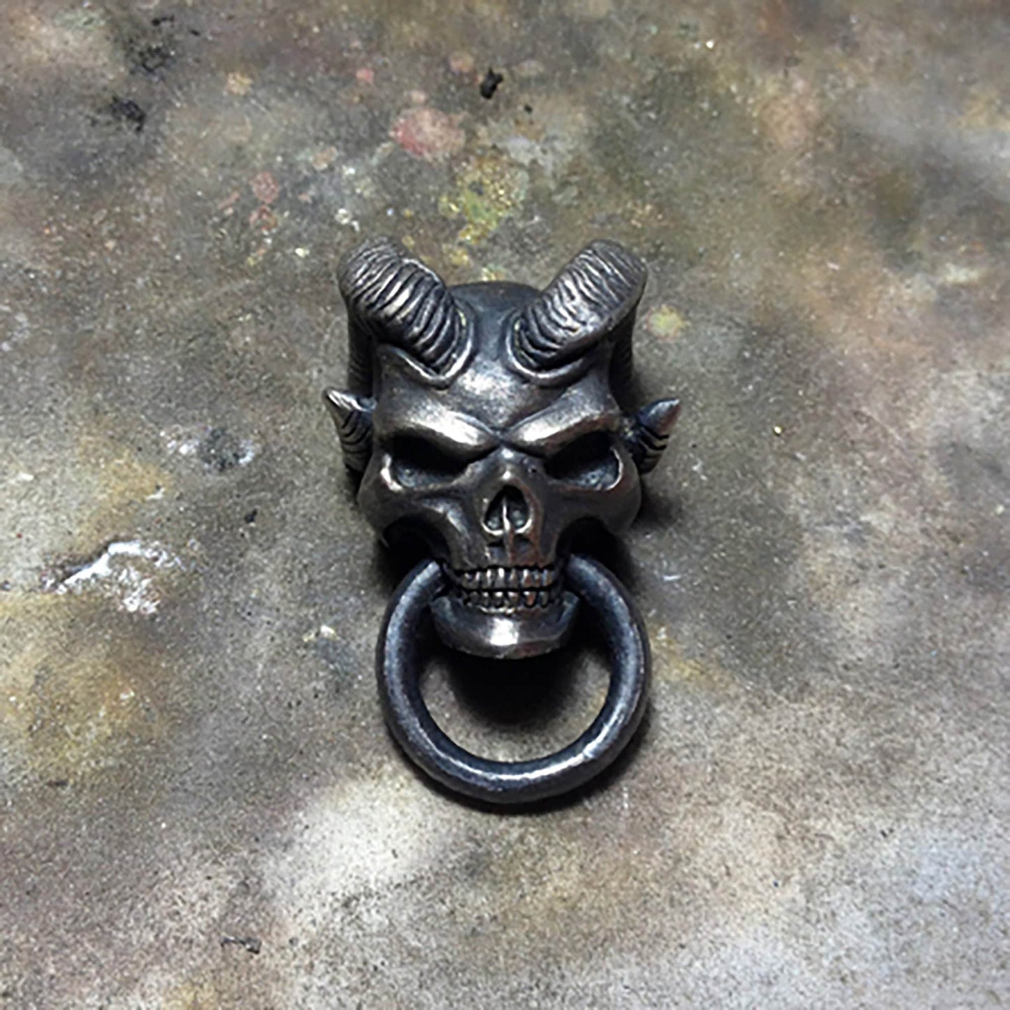 Gothic Satan Goat Skull Belt Buckle, Sterling Silver Satan Belt Buckle, Sheep Skull Jewelry, Personality Jewelry - Craft