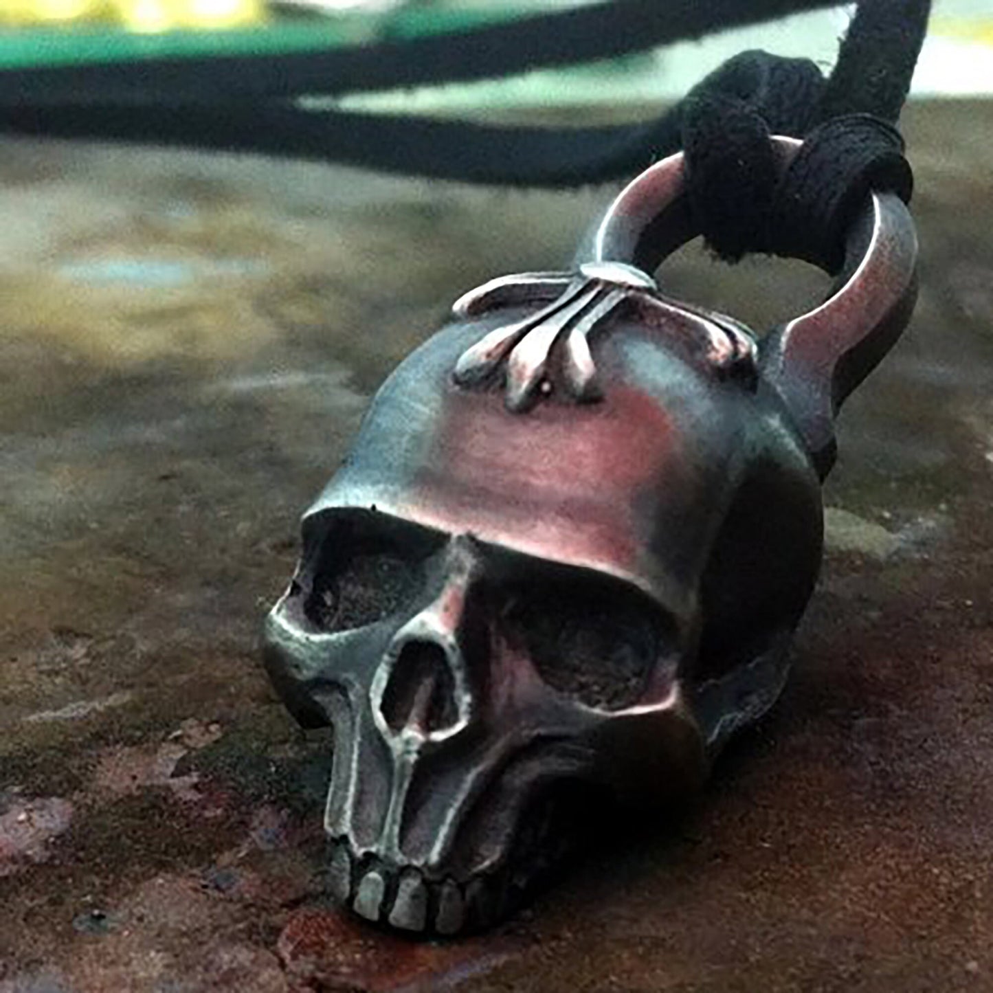 925 Sterling Silver Skull Pendant Necklace, Skull Pendant, Skull Jewelry, Gothic Jewelry, Gift for Boyfriend - Handmade