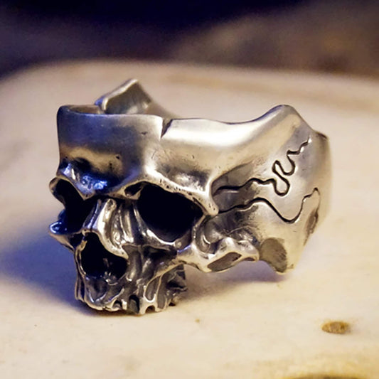 Skull ring, skull unisex, skull jewelry, gothic jewelry, gifts for him-handmade