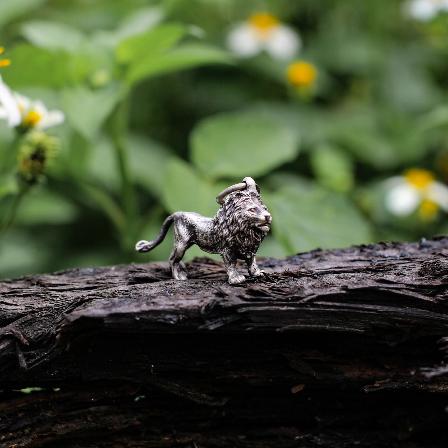 Lion 925 Silver Pendant Necklace, African Grassland Male Lion Necklace Pendant, Animal Gift Trinket - Craftsman Made