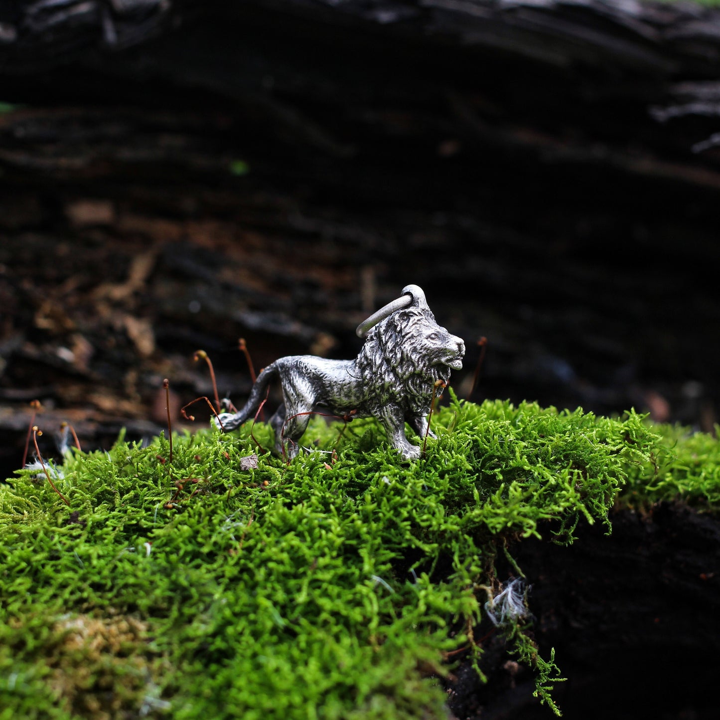 Lion 925 Silver Pendant Necklace, African Grassland Male Lion Necklace Pendant, Animal Gift Trinket - Craftsman Made