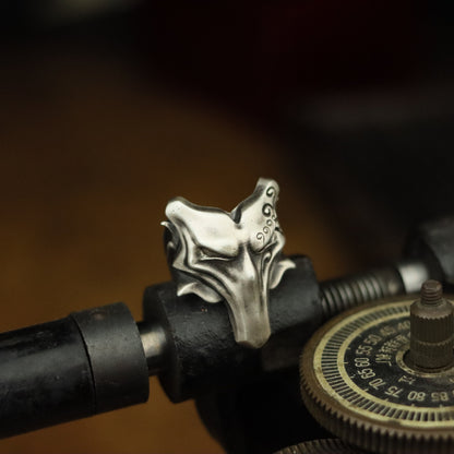 Silver Wolf Mask 925 Silver Ring, Wolf King Skull Personality Creative Silver Ring, Vampire Mask Gentleman Ring-Craftsmen made - SATANHORN