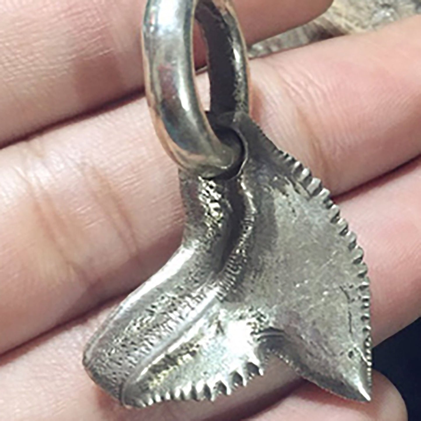 925 Sterling Silver Shark Tooth Pendant, Animal Necklaces, Nautical Jewelry, Ocean Pendants, Personalized Gifts - Handmade