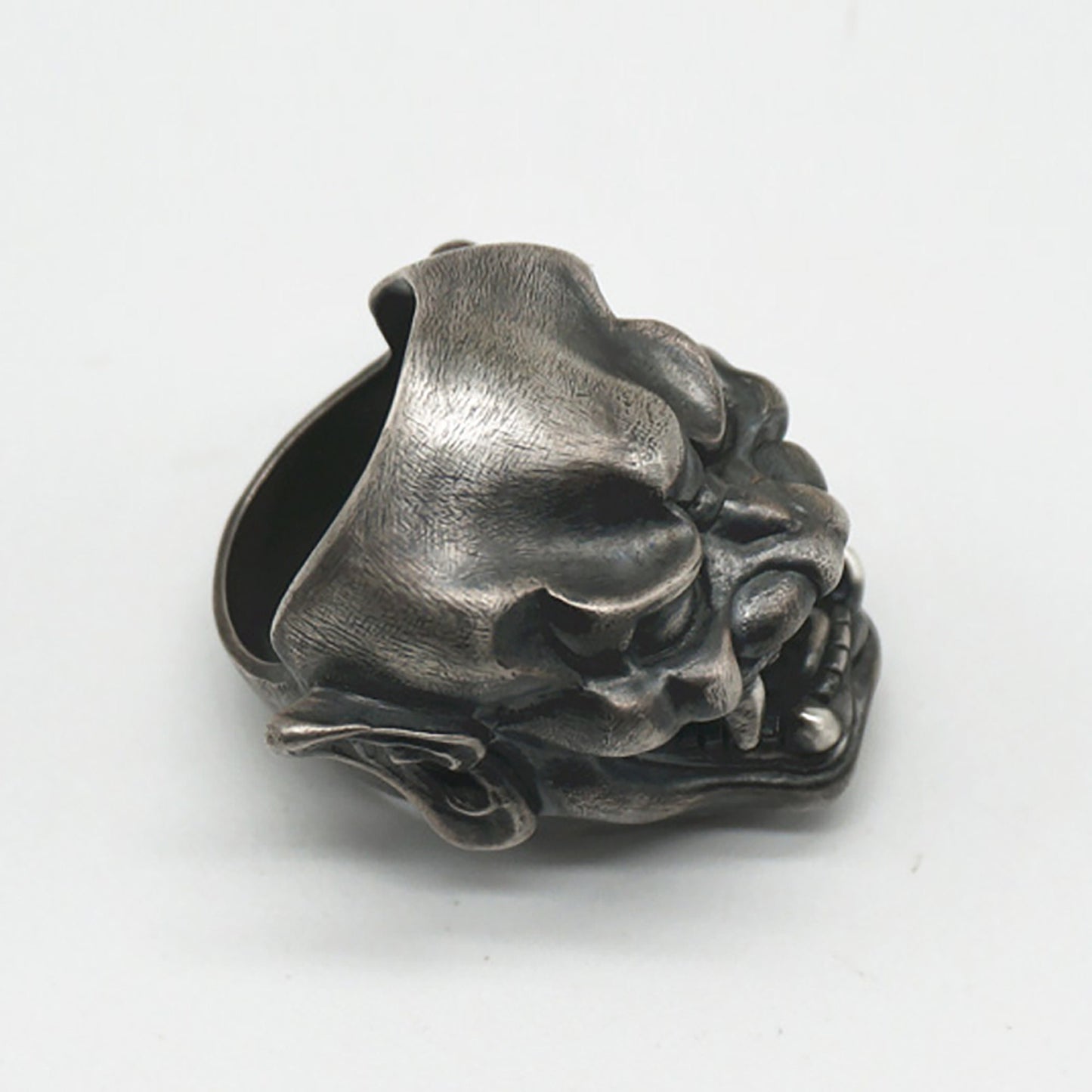 Japanese prajna demon ring, samurai mask ring,Demon Skull Ring