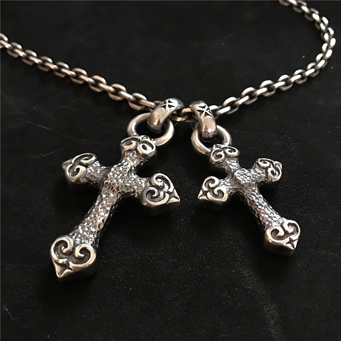 925 Sterling Silver Cross Pendant, Cross Necklace, Couple Cross Pendant, Catholic Jewelry, Gift for Him - Handmade