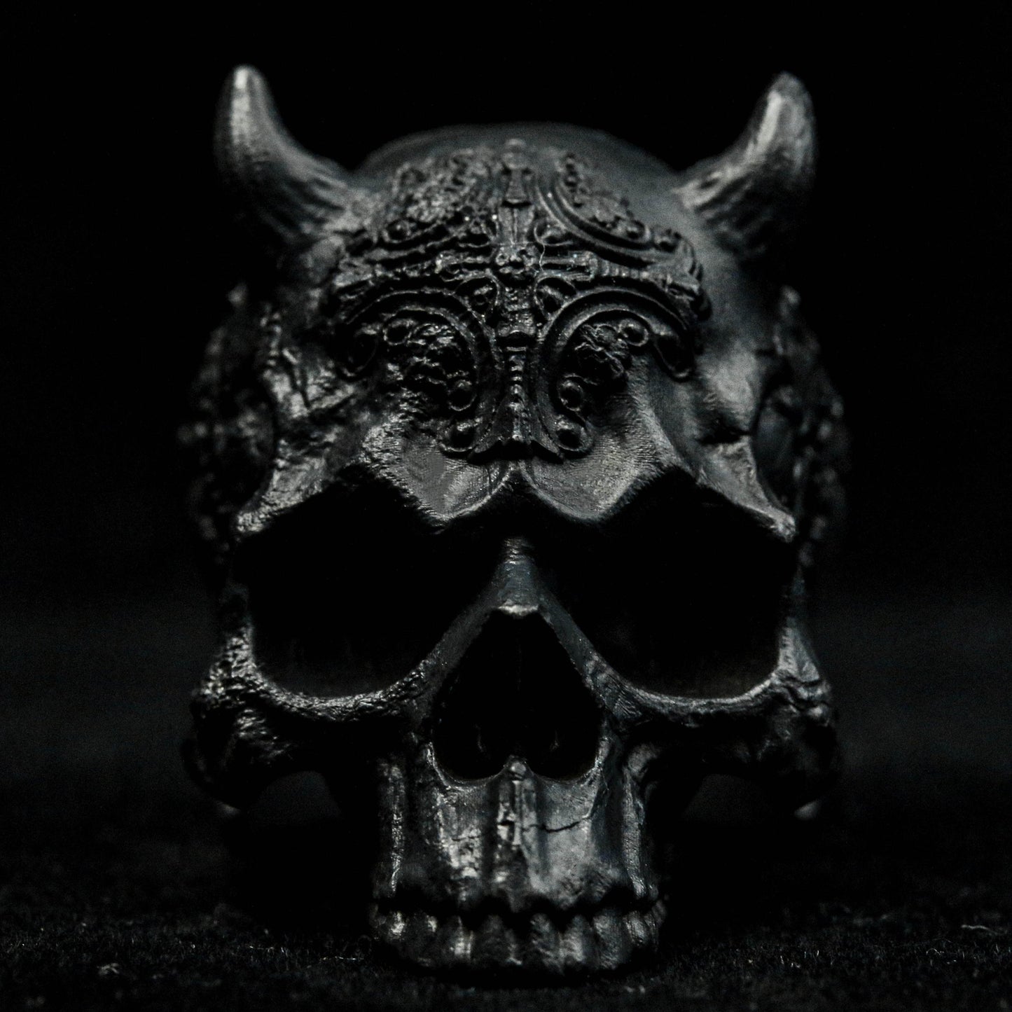 Mechanical Skull Ring, Jawless Skull Silver Ring, Delicate Engraved Sterling Silver Ring, Men's Skull Skull Ring Knight Skull Jewelry