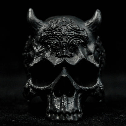 Mechanical Skull Ring, Jawless Skull Silver Ring, Delicate Engraved Sterling Silver Ring, Men's Skull Skull Ring Knight Skull Jewelry.
