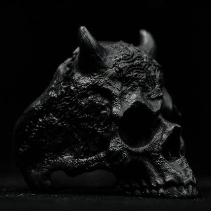 Mechanical Skull Ring, Jawless Skull Silver Ring, Delicate Engraved Sterling Silver Ring, Men's Skull Skull Ring Knight Skull Jewelry.