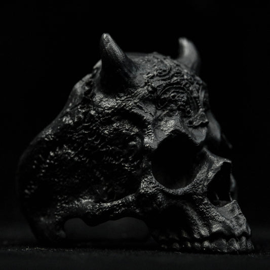 Mechanical Skull Ring, Jawless Skull Silver Ring, Delicate Engraved Sterling Silver Ring, Men's Skull Skull Ring Knight Skull Jewelry.