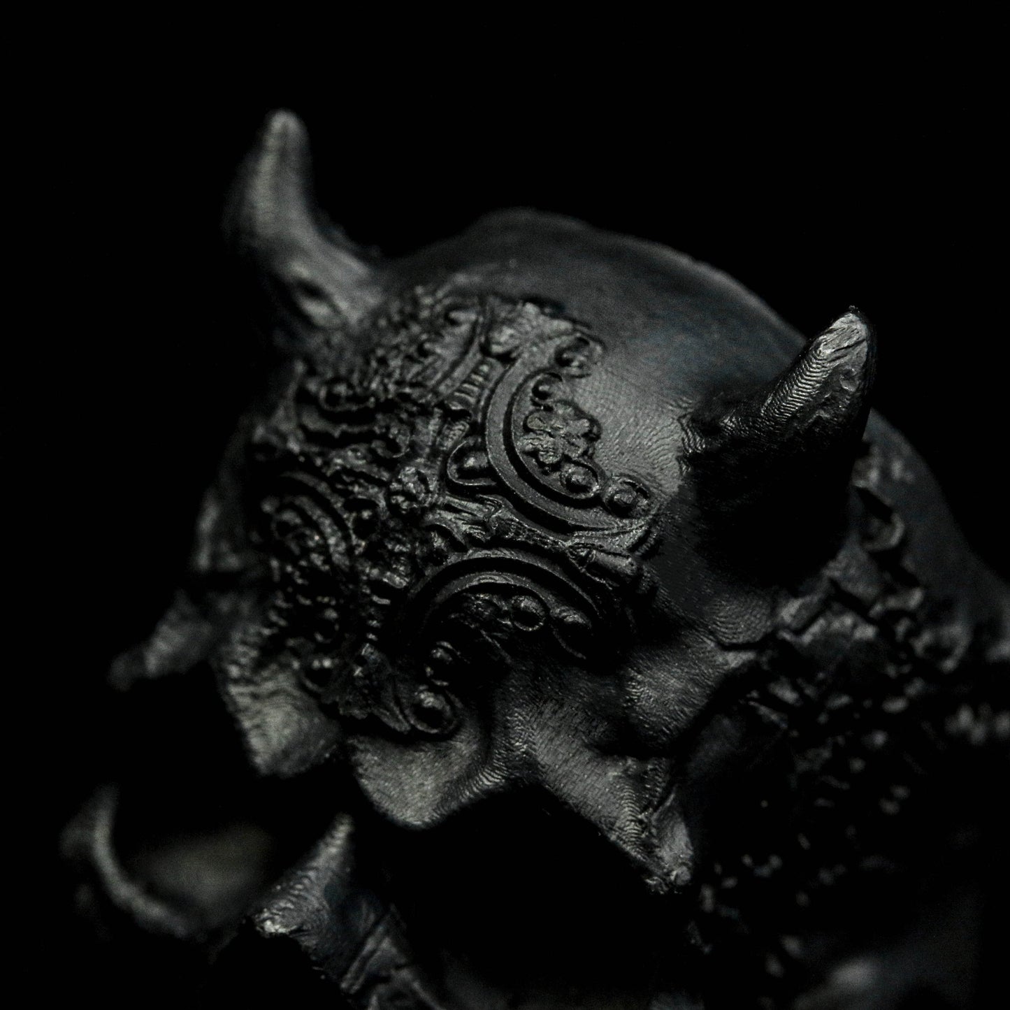 Mechanical Skull Ring, Jawless Skull Silver Ring, Delicate Engraved Sterling Silver Ring, Men's Skull Skull Ring Knight Skull Jewelry