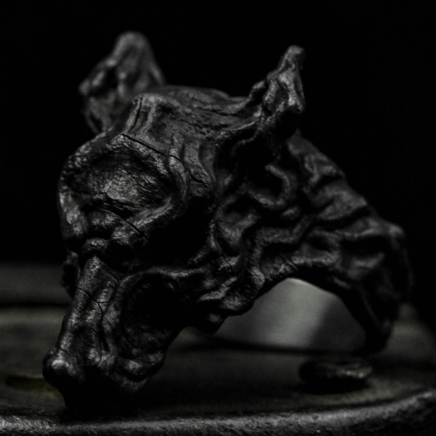 Silver Wolf 925 Silver Ring, Wolf King Skull Personality Creative Silver Ring, Vampire Gentleman Ring-Craftsmen made