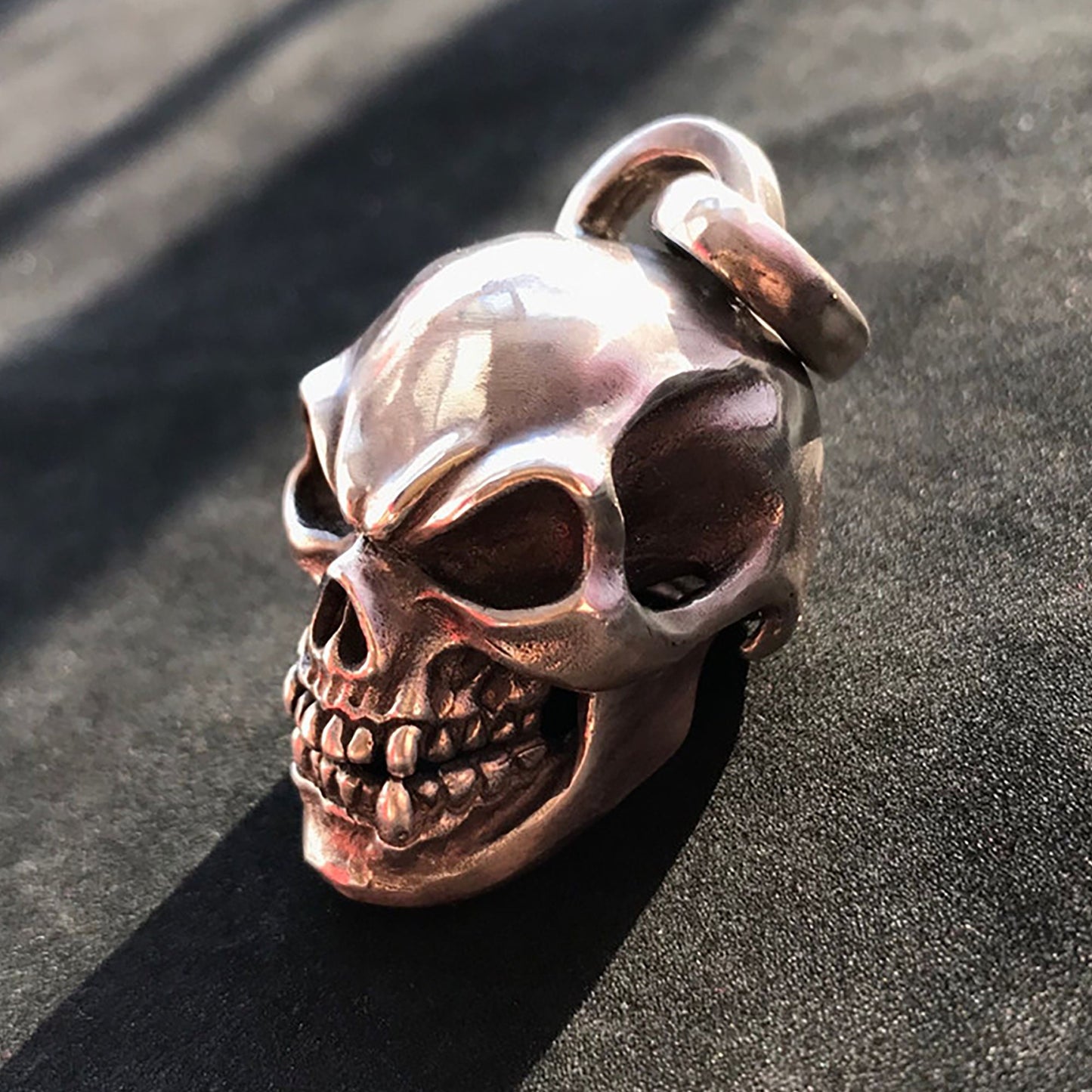 925 Sterling Silver Skull Pendant, Skull Necklace, Silver/Brass Skull Pendant, Men's Jewelry, Men's Pendant, Personalized Gift, Handmade