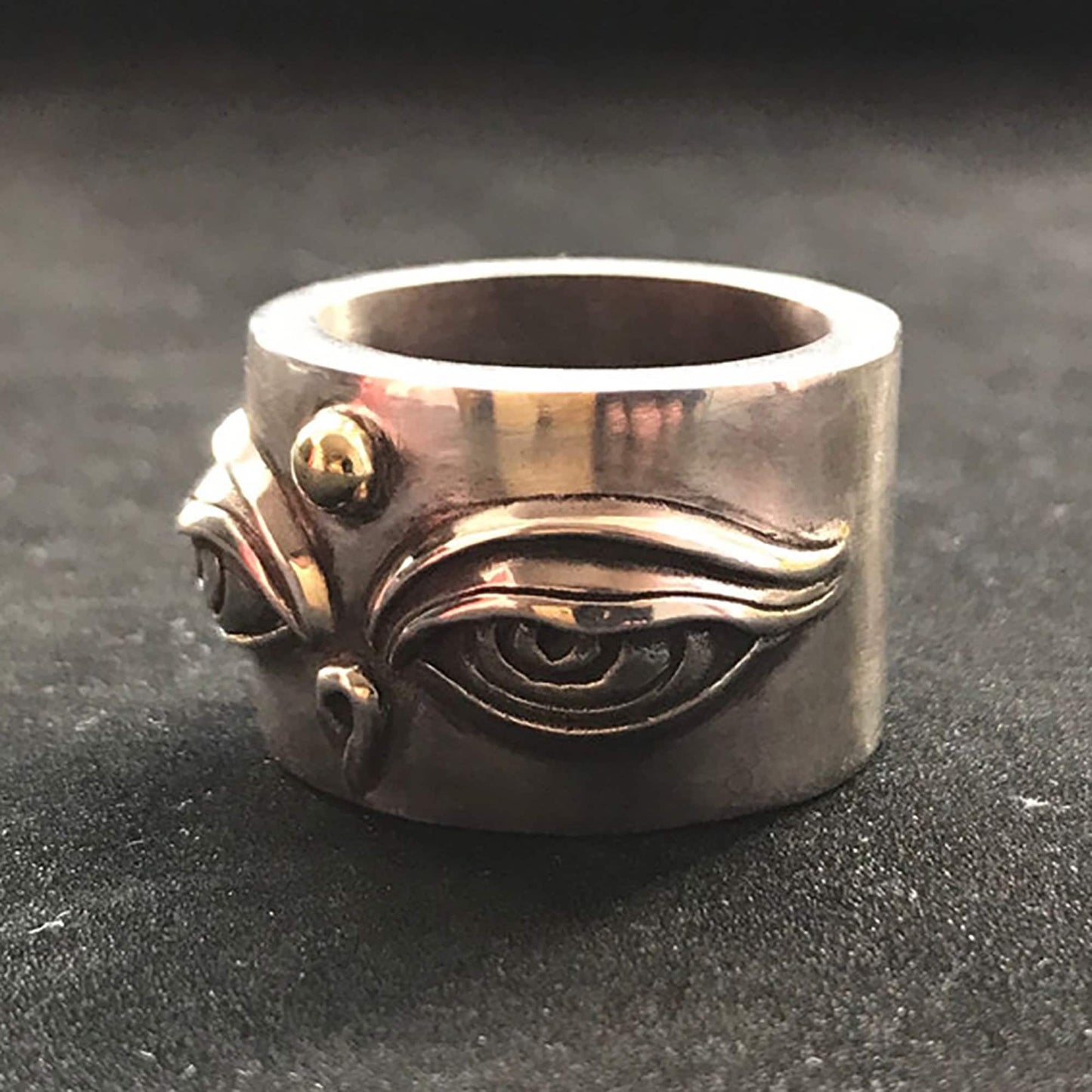 925 sterling silver Buddha eye ring, Buddha statue jewelry, meditation jewelry, Buddha eye, Buddha face ring, Chinese antique