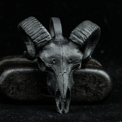 Skull pendant, skull pendant design, Gothic skull, 925 sterling silver skull pendant, vintage craft pendant, sheep head skull pendant
