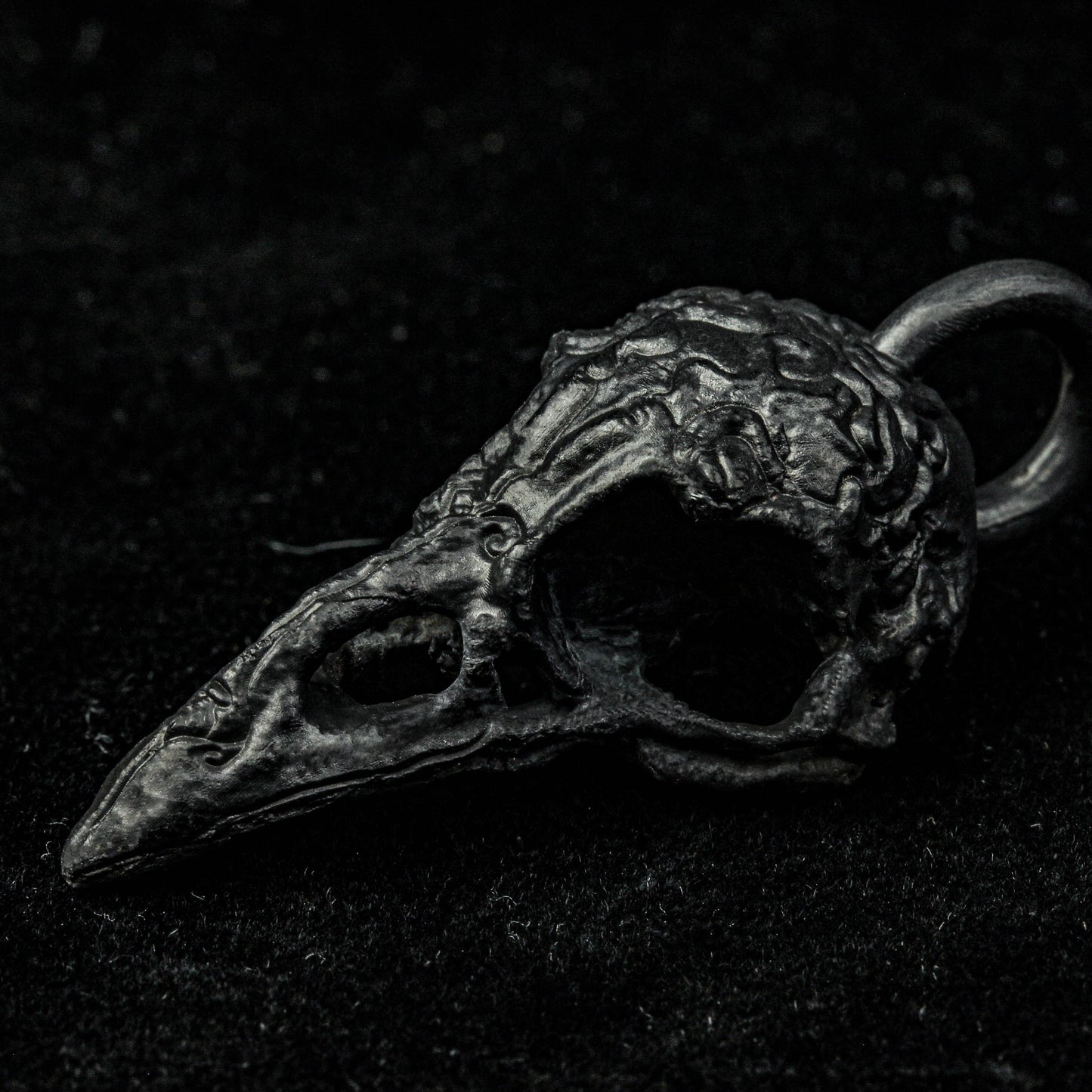 Raven Skull Pendant, 925 silver pendant - Skull Charm, Animal pendant丨Skeleton Silver necklace Pendant.