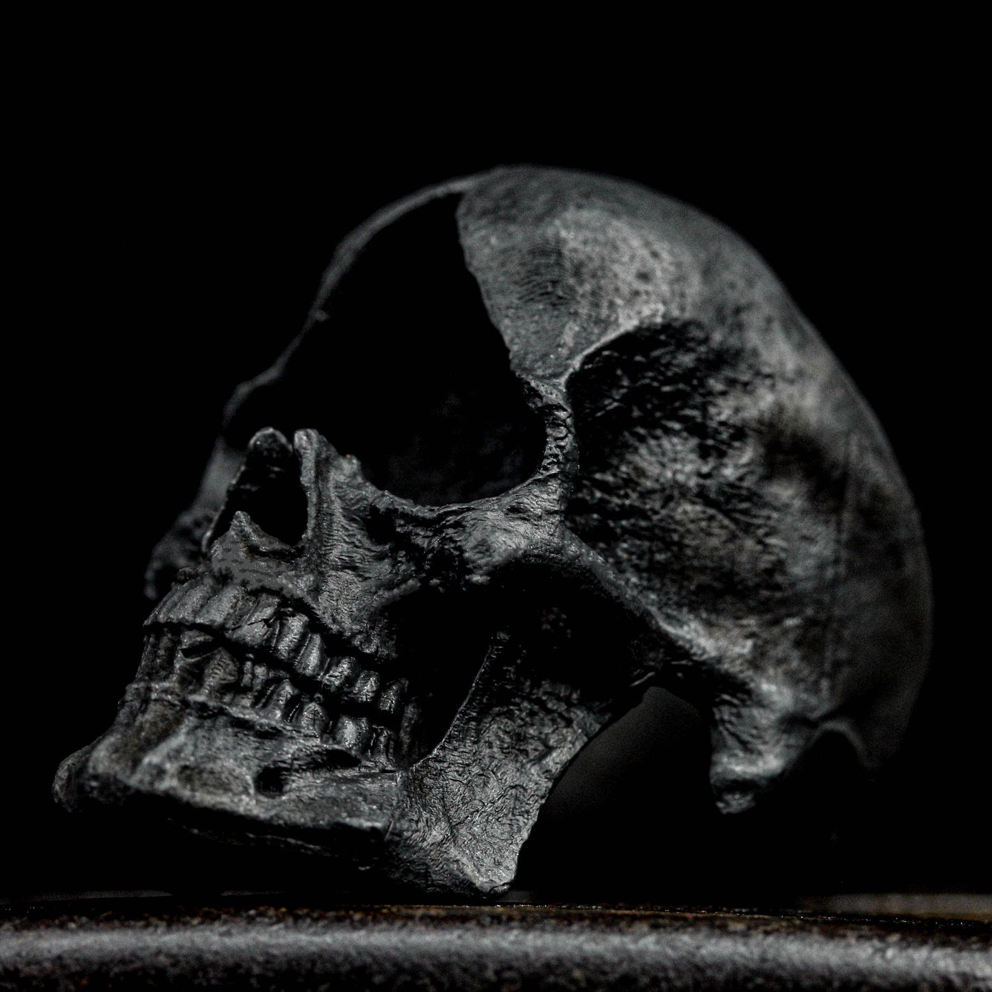 Skull ring, Standard full jaw silver men skull, biker masonic rock n roll, gothic handmade jewelry, 925 silver skull ring.