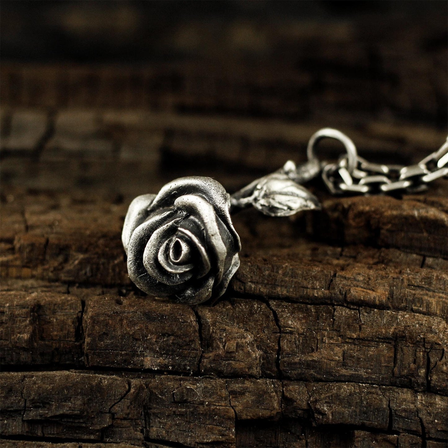 Rose flower 925 silver pendant necklace, a rose flower necklace pendant silver/brass jewelry unique gift - Craftsman made