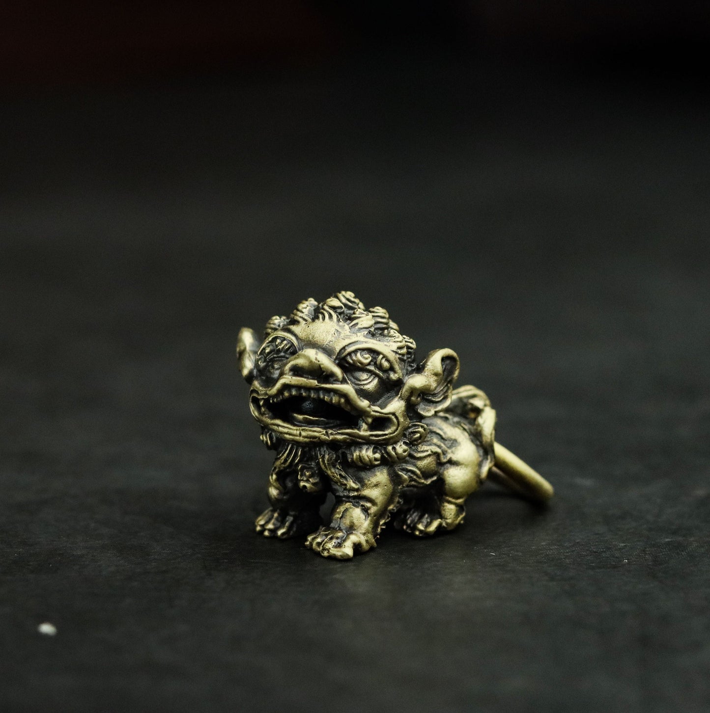 Guardian Lion Beast 925 Silver/Brass Necklace Pendant, Oriental Tang Dynasty Lion Jewelry, Unique Exotic Necklace - Craftsmen made