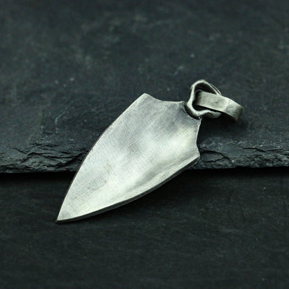 Skull Arrow 925 Silver Pendant Necklace, Cannibal Tribal Arrow Pendant Necklace, Skull Cross Necklace-Craftsman made