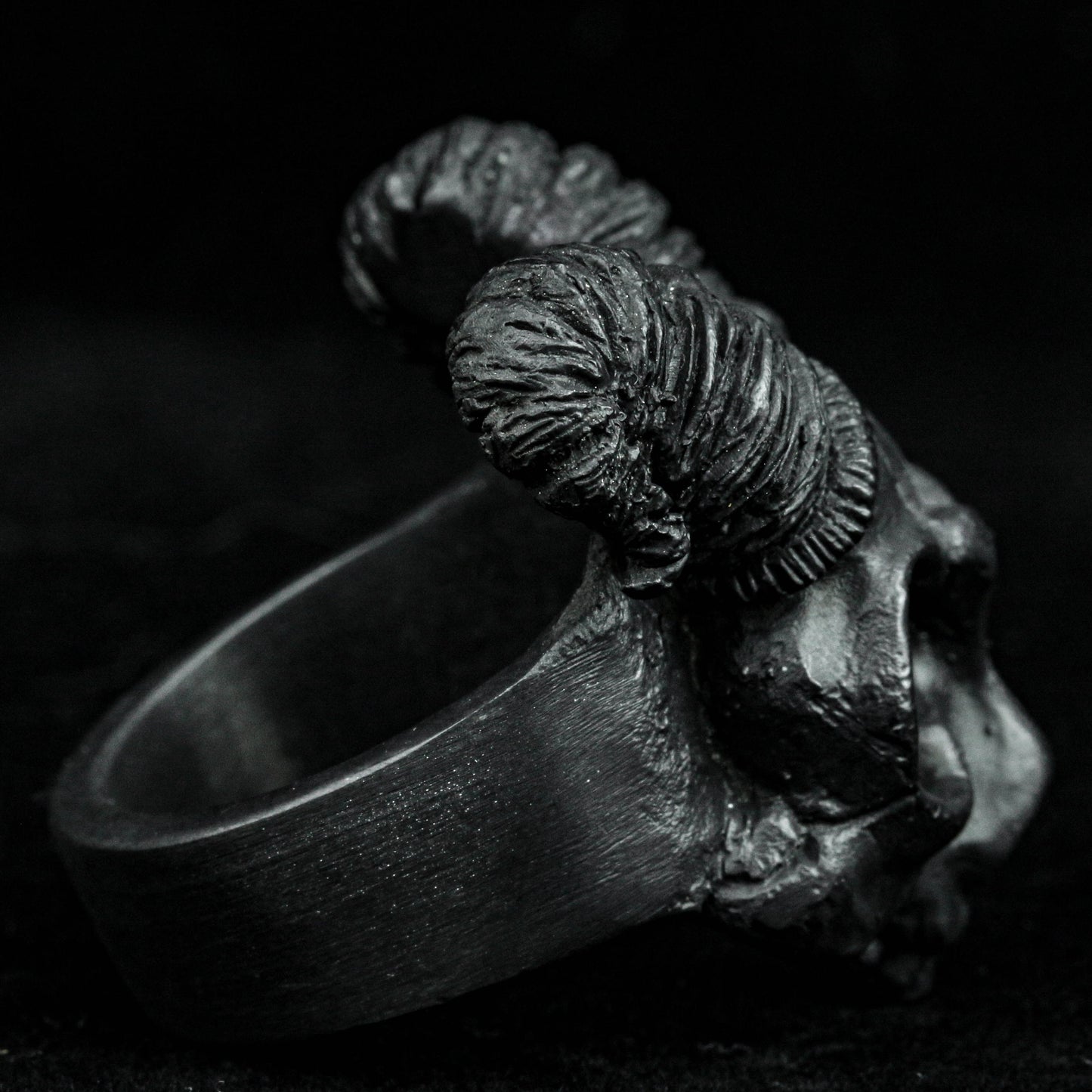 Skull ring, Skull ring for men, Gothic Ring, Sheep Skull-Satan Hell Skull Ring, Jewelry 925