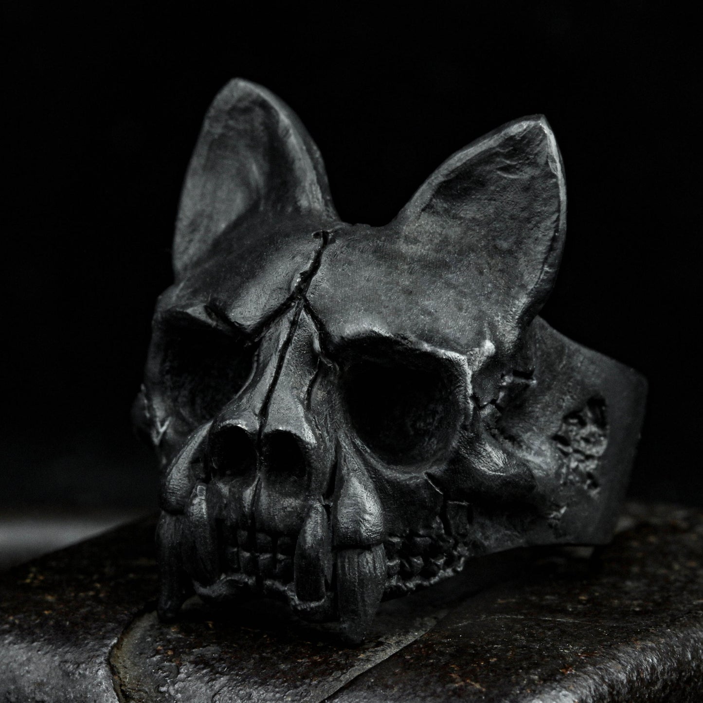 Skull Ring-Animal Skull Ring, Cat skull, Punk Rock, Satanic Jewelry, Rebellious Equipment, Gothic Ring, Cult Goods, Handmade Jewelry