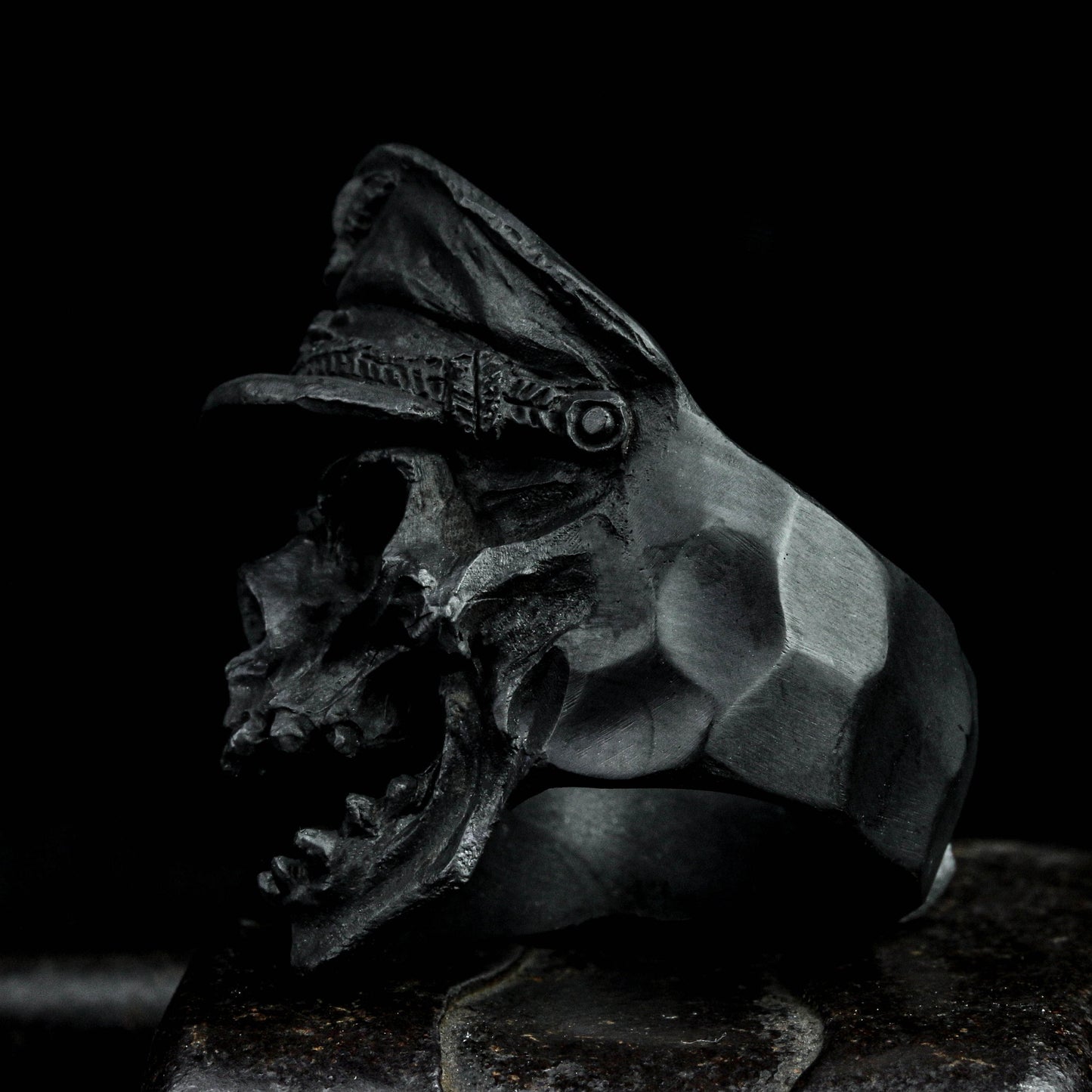 Vintage skull ring, Skull ring vampire with open skull, soldier skull ring, bicycle masonic rock gothic jewelry