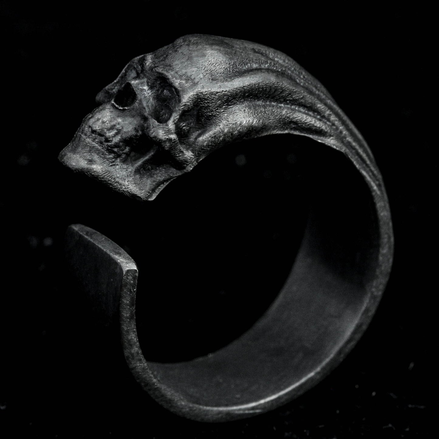 Adjustable Skull Ring-Silver Skull Ring-Gothic Ring-Halloween Ring-Silver Skull Ring-Silver Unisex Ring