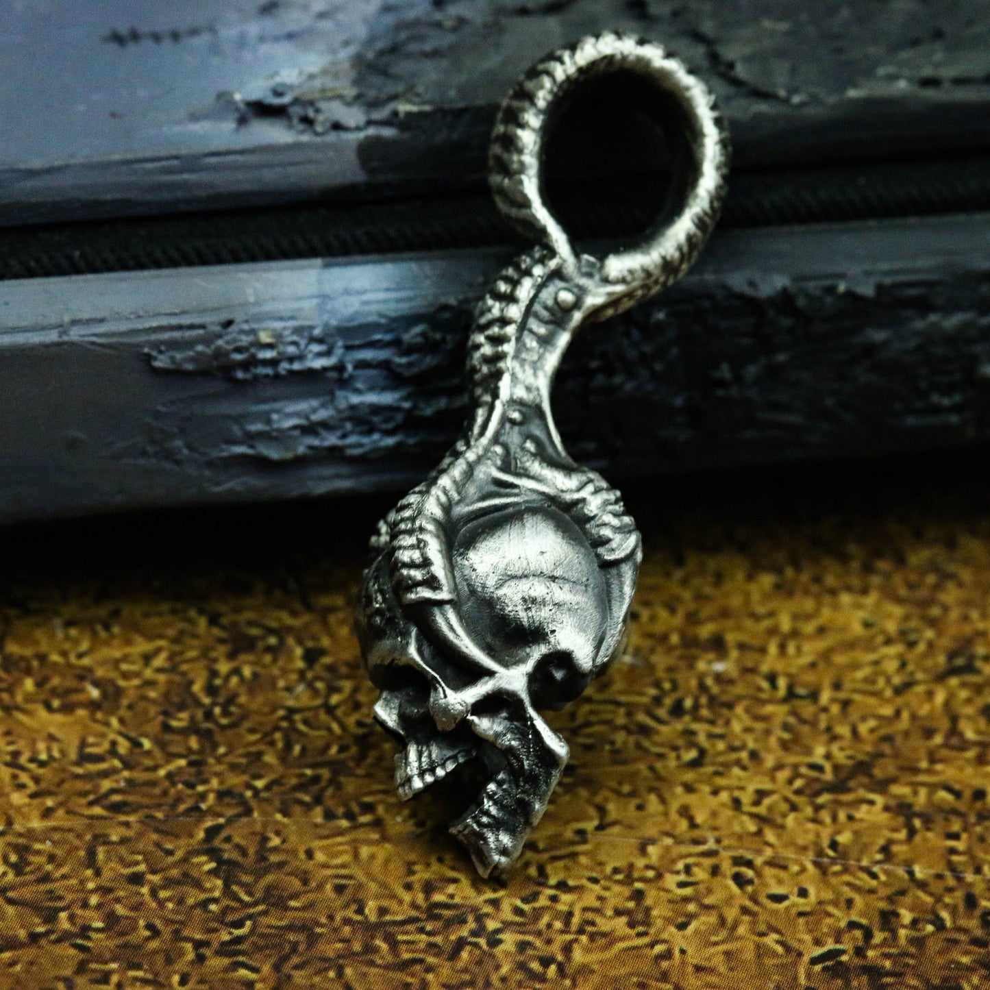 Eagle Claw Skull 925 Silver Pendant Necklace, Raptor Claw, Men's Silver Pendant Necklace, Dragon Claw Silver Pendant Necklace-Craftsman made