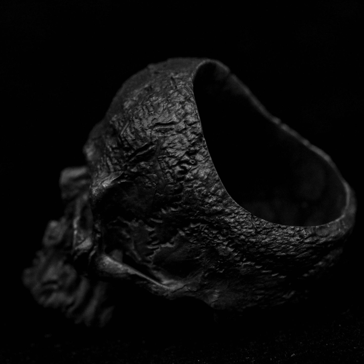 skull ring-Black Skull Ring - NEW Version - Skull Jewelry - Handmade ring, Biker ring, men's skull ring, women's skull ring