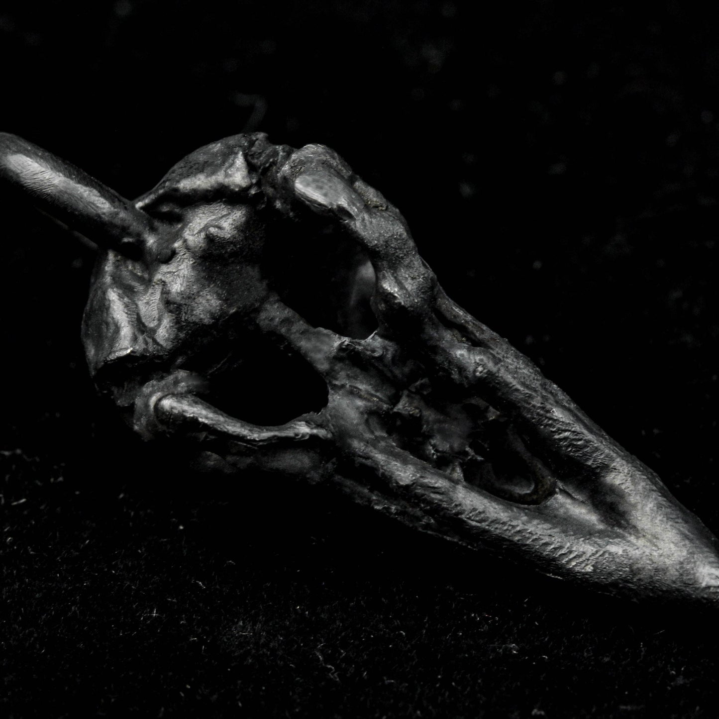 Raven Skull Pendant, 925 silver pendant - Skull Charm, Animal pendant丨Skeleton Silver necklace Pendant.