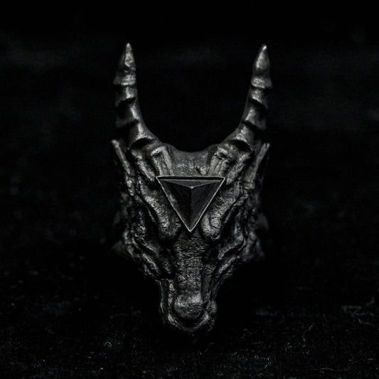 Antelope Skull Skeleton ring, Shofar skull ring, evil god ring, pan god ring, skull ring,  Gothic ring, God's jewelry