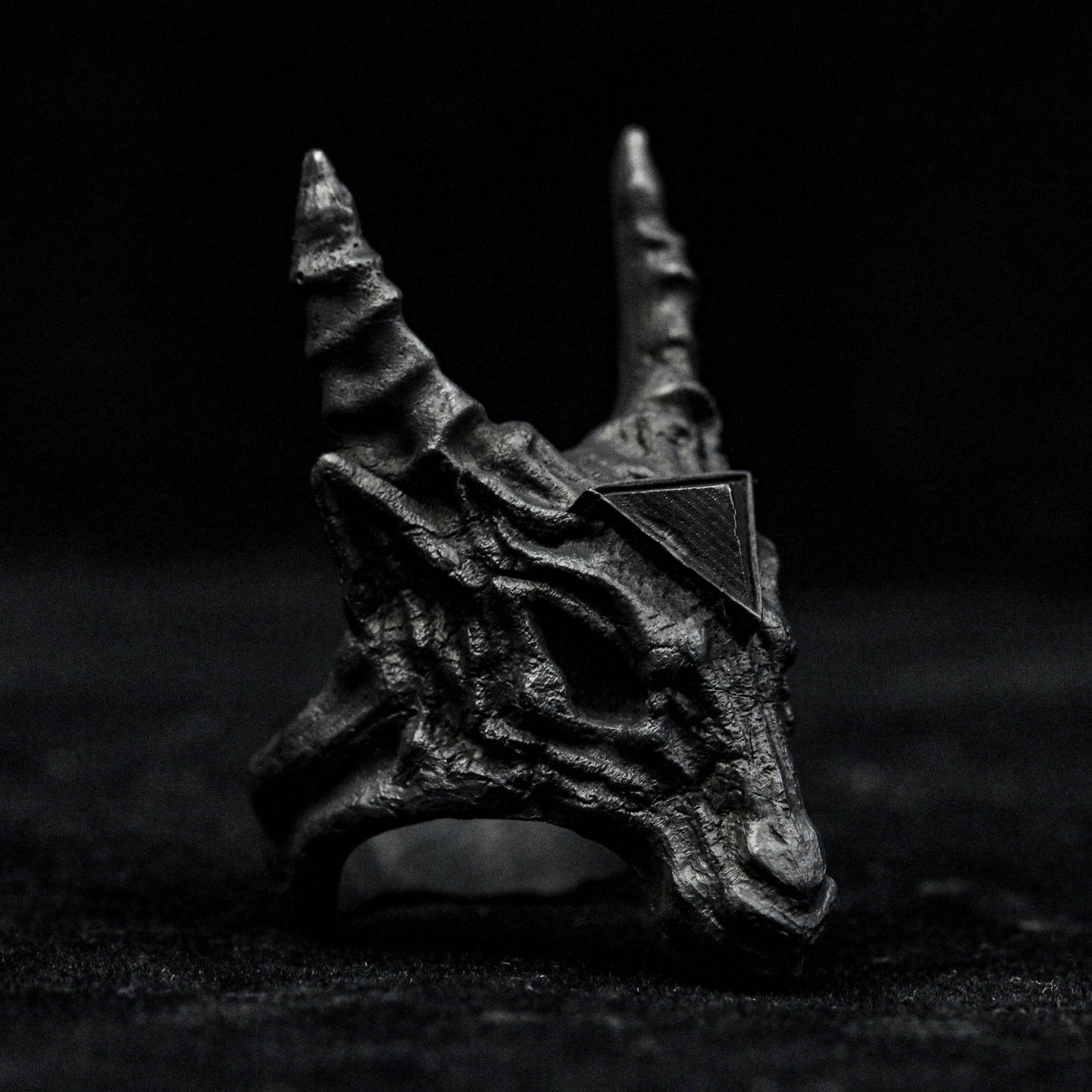 Antelope Skull Skeleton ring, Shofar skull ring, evil god ring, pan god ring, skull ring,  Gothic ring, God's jewelry