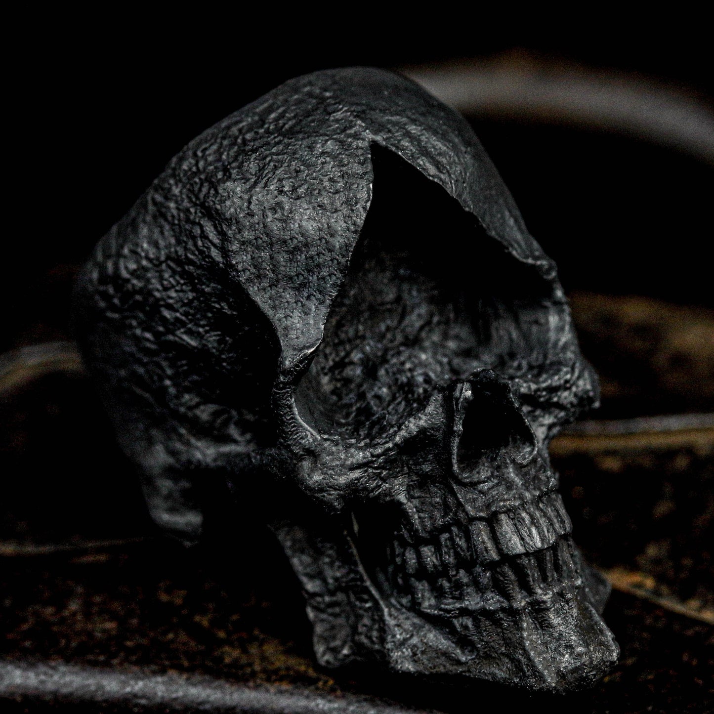 Skull ring, Standard full jaw silver men skull, biker masonic rock n roll, gothic handmade jewelry, 925 silver skull ring.