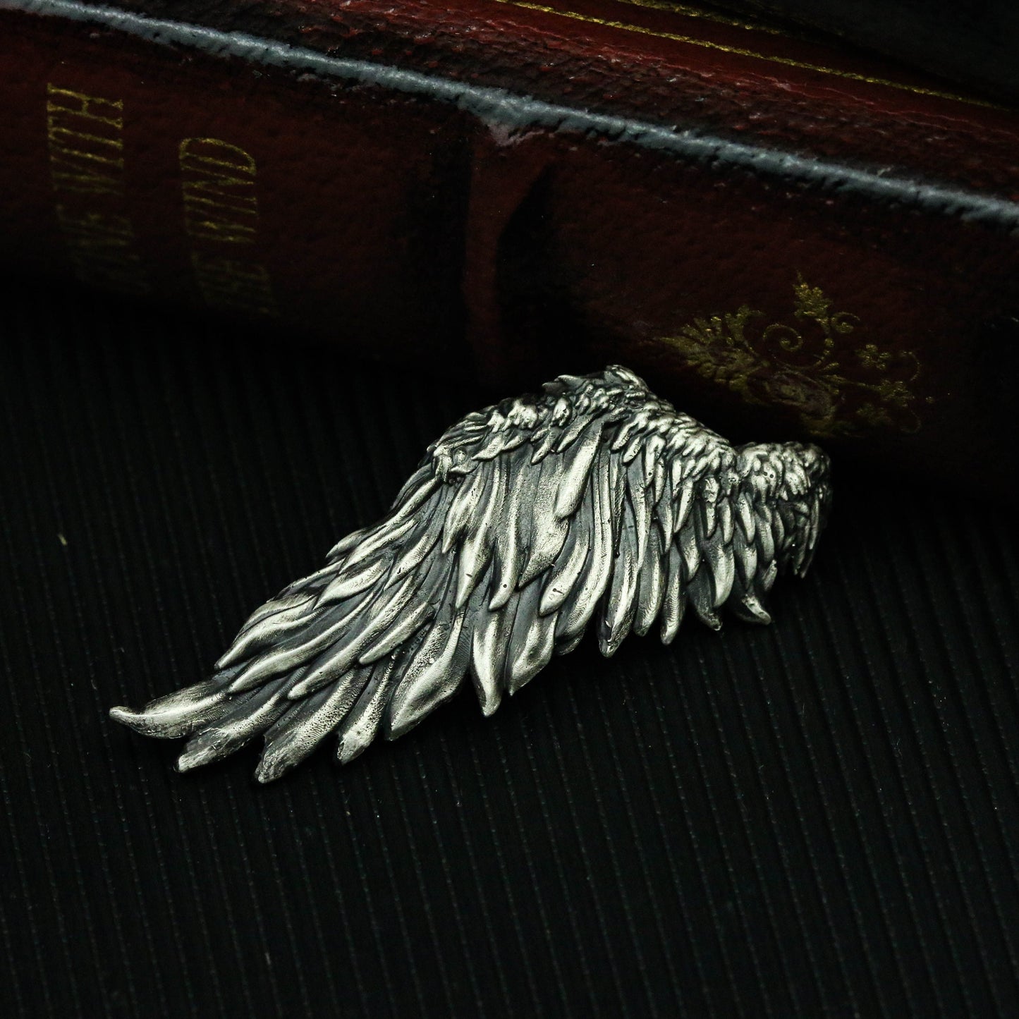 Angel wings 925 silver Necklace Pendant, flying wings indie pendant, unique sterling silver gothic vintage handmade gift-craftsman made