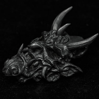 Skull pendant, Horned pendant, Long Tooth  Pendant, Triangle skull pendant, Silver skull pendant, Demon Skull Pendant.