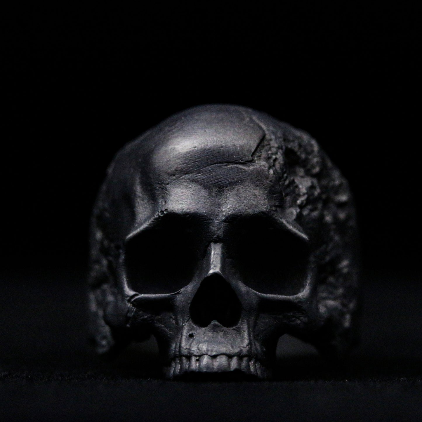 Skull ring, Skull ring for men, Gothic Ring, Standard half jaw silver men skull biker masonic rock handmade jewelry .925