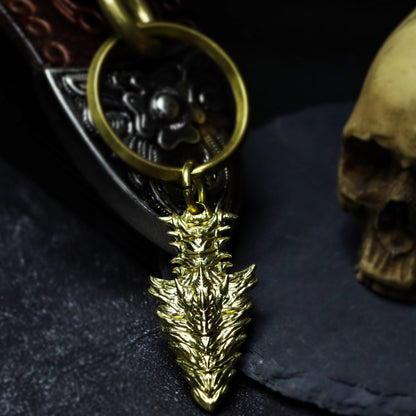 Arrow Cluster Arrow 925 Silver/Brass Pendant Necklace, Cold Weapon Bone Arrow Silver Necklace Pendant, Unique Necklace - Craftsmen made