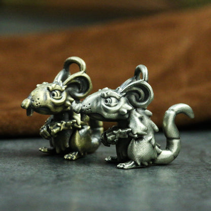 Little Mouse 925 Silver Pendant Necklace-Craftsman Made