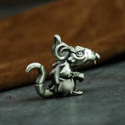 Little Mouse 925 Silver Pendant Necklace-Craftsman Made