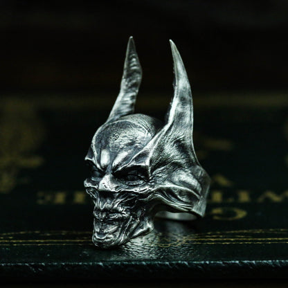 Dark Guardian Sigil Ring - 925 Silver Armor Plating Design Hero Jewelry - SATANHORN
